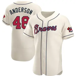 Ian Anderson Atlanta Braves Authentic Alternate Jersey - Cream