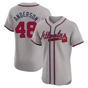 Ian Anderson Atlanta Braves Elite Road Jersey - Gray