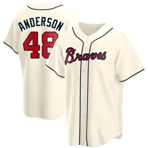 Ian Anderson Atlanta Braves Replica Alternate Jersey - Cream