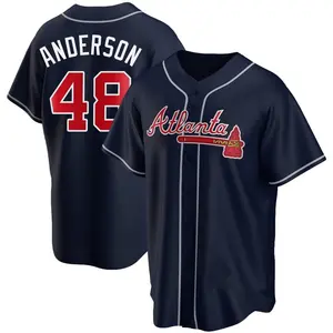 Ian Anderson Atlanta Braves Replica Alternate Jersey - Navy