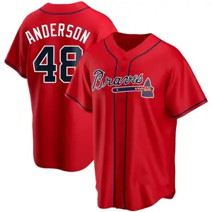 Ian Anderson Atlanta Braves Replica Alternate Jersey - Red