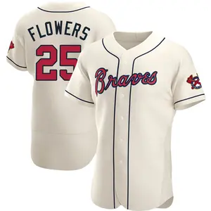 Tyler Flowers Atlanta Braves Authentic Alternate Jersey - Cream