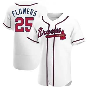 Tyler Flowers Atlanta Braves Authentic Home Jersey - White