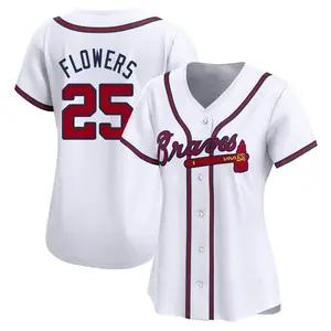 Tyler Flowers Atlanta Braves Women's Limited Home Jersey - White